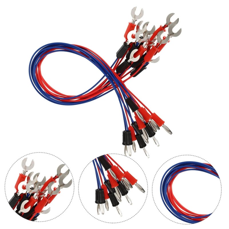Red 40x1.5cm 12pcs Gauge Power Wire Jumpers Insulated Electrical Cable for Circuit Physics Lab Teaching - Image 2